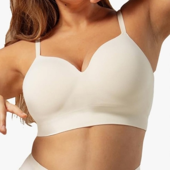 Truekind Wireless Shaping Bra Women’s 3XL Cream Lightly Padded Seamless Soft - Picture 2 of 13